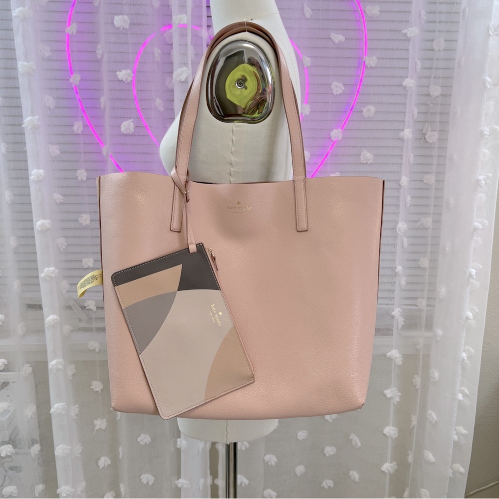 Genuine Leather - Reversible Tote Bag & Wallet